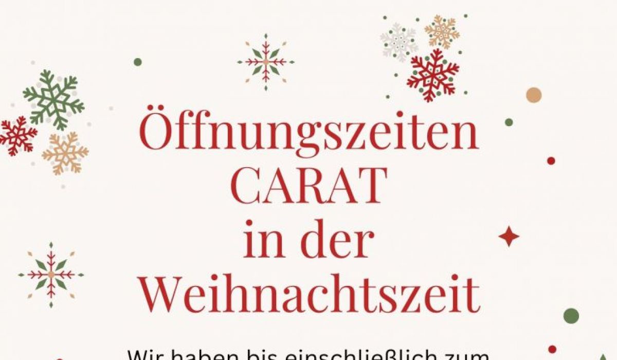 Öffnungszeiten in der Weihnachtszeit